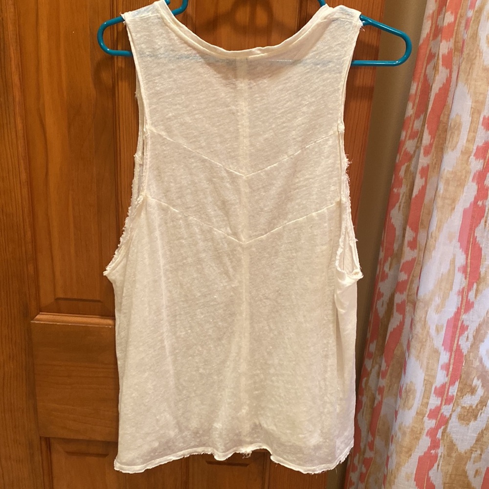 Sweaty Betty Light Yellow Linen Tank Top - Picture 4 of 6